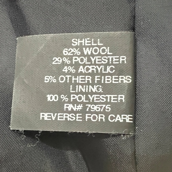 MICHAEL KORS Zip-Up Removable Hood Wool Coat Women Deep Black Lined Goldcolor 1X - Picture 16 of 16
